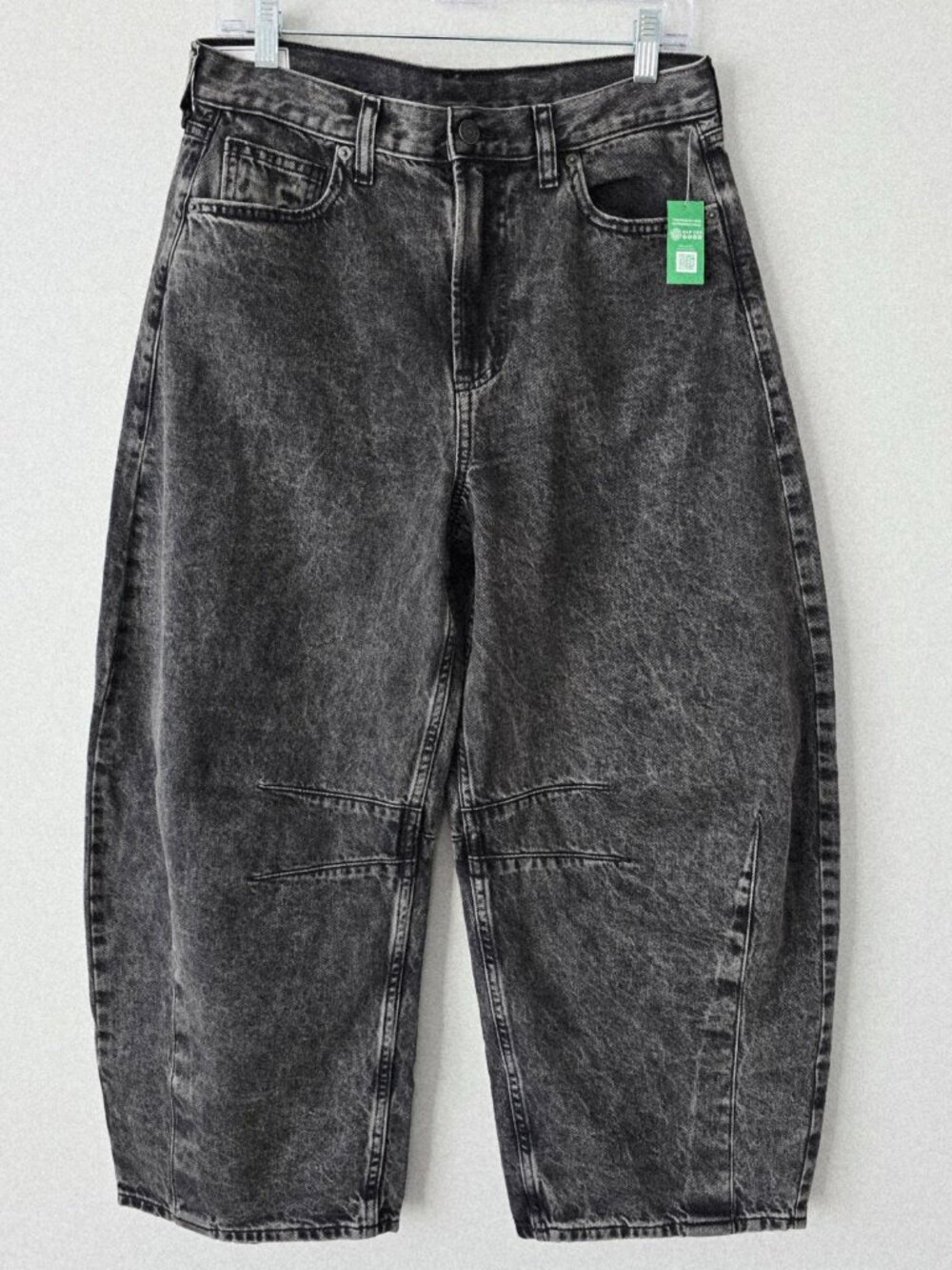 Gap Barrel Jeans 28 Gray Acid Wash High Rise NWT